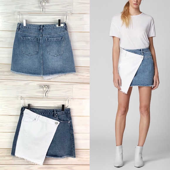 Blank NYC Side By Side Skirt Asymmetrical 26 New - Picture 1 of 8